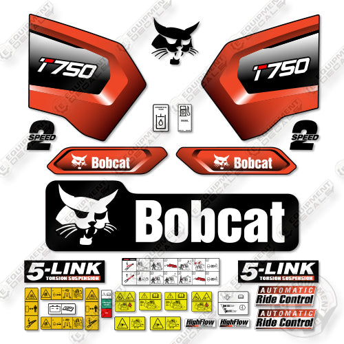 Bobcat T750 Decal Kit Compact Track Loader- Aftermarket Kit