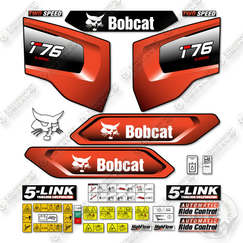 Bobcat T76 Decal Kit Track Loader- Aftermarket Kit