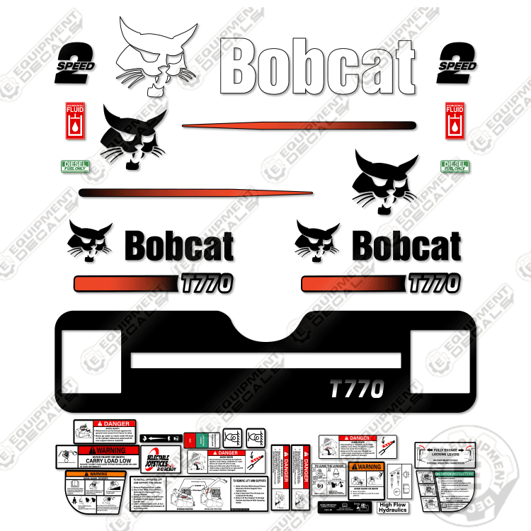 Fits Bobcat T-770 Decal Kit Track Loader M-1