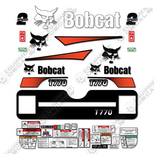 Fits Bobcat T-770 Decal Kit Track Loader M-2