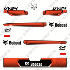 Fits Bobcat UV34 DIESEL 4x4 Decal Kit Utility Vehicle