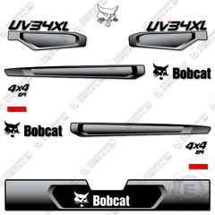 Fits Bobcat UV34XL 4x4 Decal Kit Utility Vehicle - CUSTOM BLACK