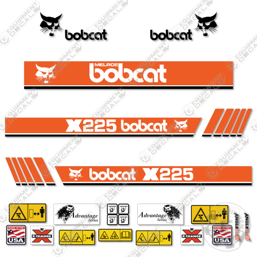 Fits Bobcat X225 Decal Kit Mini Excavator Older