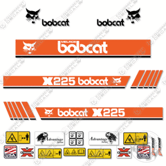 Fits Bobcat X225 Decal Kit Mini Excavator Older