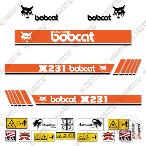 Fits Bobcat X231 Decal Kit Mini Excavator Older