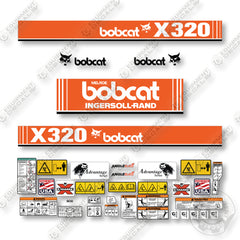 Bobcat X320 Decal Kit Mini Excavator - Aftermarket Kit