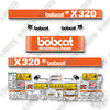 Image of Bobcat X320 Decal Kit Mini Excavator - Aftermarket Kit