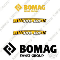 Fits Bomag 100AD-5 Decal Kit Roller