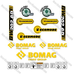 Fits Bomag BW202AD-5 Roller Decal Kit