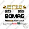 Image of Bomag BW211D-40 Decal Kit Smooth Drum Roller - Aftermarket Kit