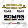 Image of Bomag BW212D-40 Decal Kit Smooth Drum Roller - Aftermarket Kit