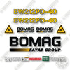 Image of Bomag BW212PD-40 Decal Kit Smooth Drum Roller - Aftermarket Kit