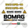 Image of Bomag BW213PD-40 Decal Kit Smooth Drum Roller - Aftermarket Kit