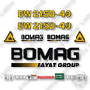 Image of Bomag BW215D-40 Decal Kit Smooth Drum Roller - Aftermarket Kit
