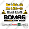 Image of Bomag BW216D-40 Decal Kit Smooth Drum Roller - Aftermarket Kit