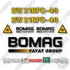 Image of Bomag BW21P6D-40 Decal Kit Smooth Drum Roller - Aftermarket Kit