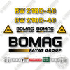 Image of Bomag BW218D-40 Decal Kit Smooth Drum Roller - Aftermarket Kit