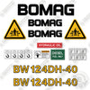 Image of Fits Bomag BW124 DH-40 Decal Kit Smooth Drum Roller