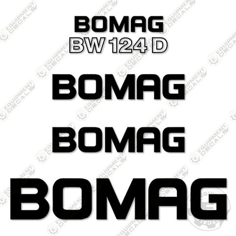 Fits Bomag BW124D Decal Kit Drum Roller