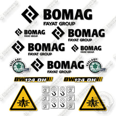Fits Bomag BW124DH-5 Decal Kit Roller