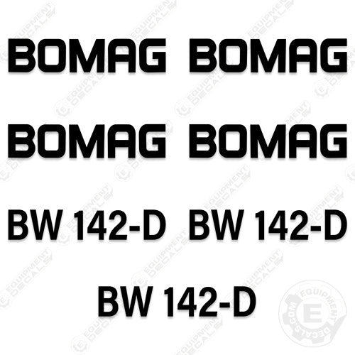 Fits Bomag BW 142-D Decal Kit Roller