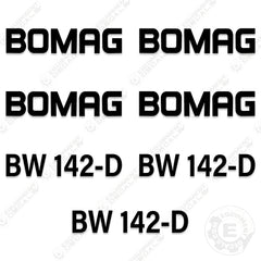Fits Bomag BW 142-D Decal Kit Roller