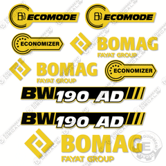 Fits Bomag BW190AD-5 Decal Kit Roller