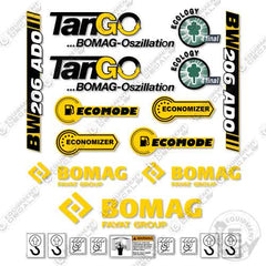 Fits Bomag BW206ADO-5 Roller Decal Kit