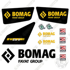 Fits Bomag BW213D Decal Kit Roller
