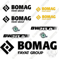 Fits Bomag BW213D Decal Kit Roller - Older Style