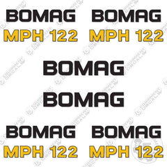 Fits Bomag MPH122 Decal Kit Soil Stabilizer - Newer Style