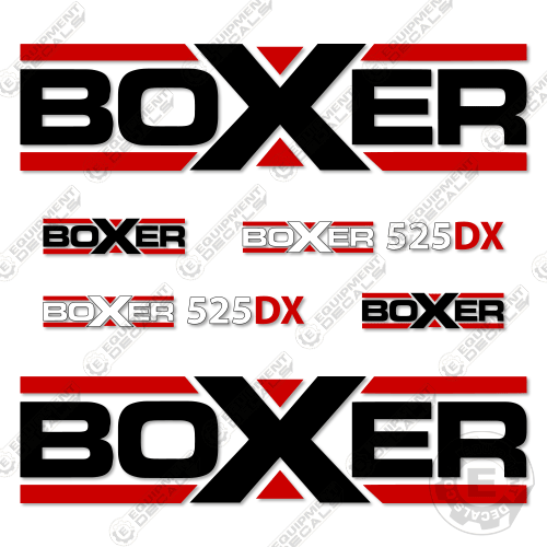 Fits Boxer 525DX Decal Kit Standing Skid Steer – Equipment Decals
