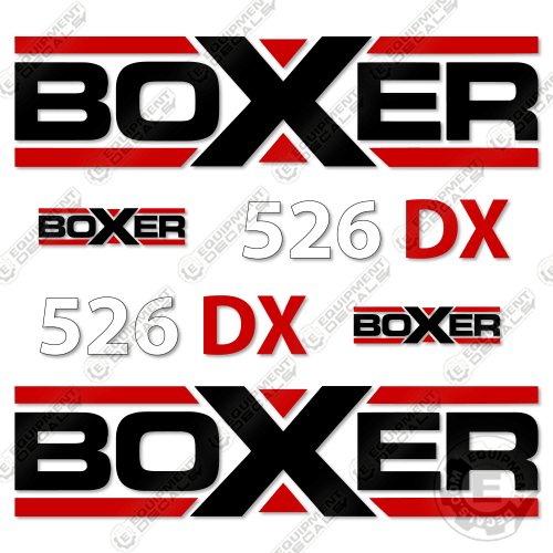 Fits Boxer 526DX Decal Kit Standing Skid Steer