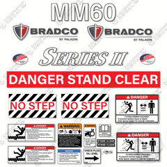 Fits Bradco MM60 Decal Kit Mulcher