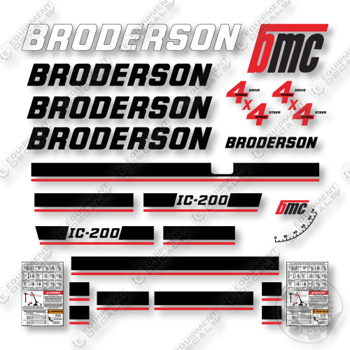 Broderson IC200 Decal Kit Crane - Aftermarket Kit