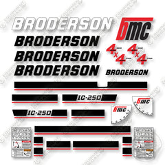 Broderson IC250 Decal Kit Crane - Aftermarket Kit