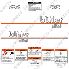 Fits Buhler Allied 595 Decal Kit Front End Loader