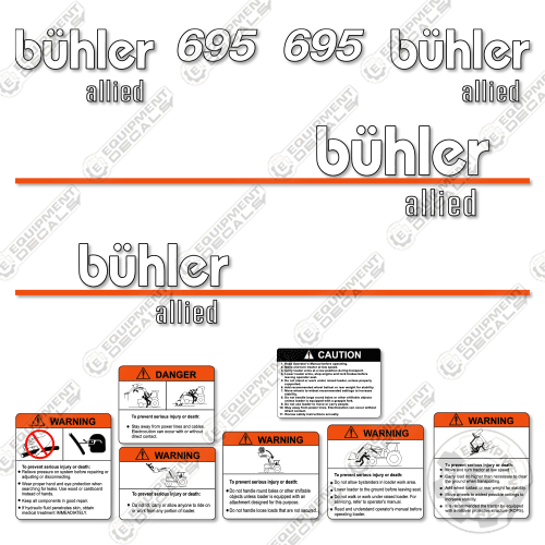 Fits Buhler Allied 695 Decal Kit Front End Loader