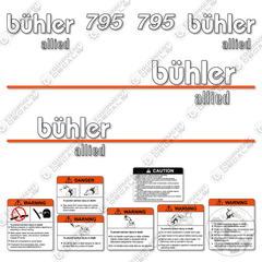 Fits Buhler Allied 795 Decal Kit Front End Loader Attachment