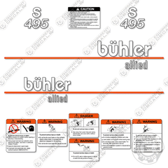 Fits Buhler Allied S495 Decal Kit Front End Loader