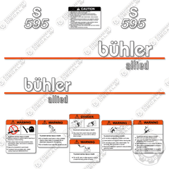 Fits Buhler Allied S595 Decal Kit Front End Loader