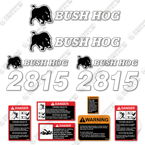 Fits Bush Hog 2815 Flex Wing Rotary Cutter Replacement Decals