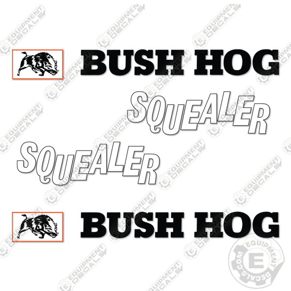 Fits Bush Hog Squealer Decal Kit Rotary Cutter – Equipment Decals