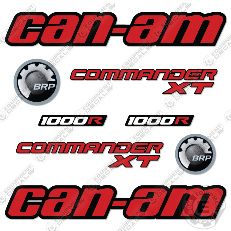 Fits Can-Am Commander XT 1000R Decal Kit UTV - RED AND BLACK