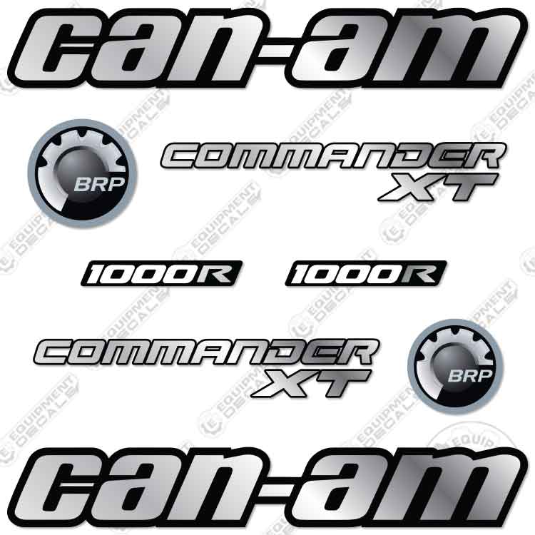 Fits Can-Am Commander XT 1000R Decal Kit Utility Vehicle - CUSTOM ALL SILVER
