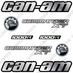 Fits Can-Am Commander XT 1000R Decal Kit Utility Vehicle - CUSTOM ALL SILVER