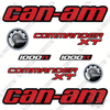 Image of Fits Can-Am Commander XT 1000R Decal Kit UTV - RED AND BLACK