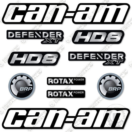 Fits Can-Am Defender XT HD8 Decal Kit ATV - CUSTOM SILVER!