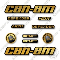 Can-Am Defender HD11 Decal Kit UTV - Gold Chrome & Black - Aftermarket Kit