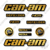 Image of Can-Am Defender HD11 Decal Kit UTV - Gold Chrome & Black - Aftermarket Kit